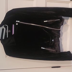 Forever 21 biker style faux suede velvet feel jacket jnr Lrg fits women's Medium